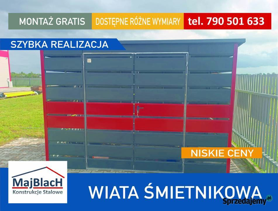 Wiata śmietnikowa Altana Magazyn Schowek na Gdańsk