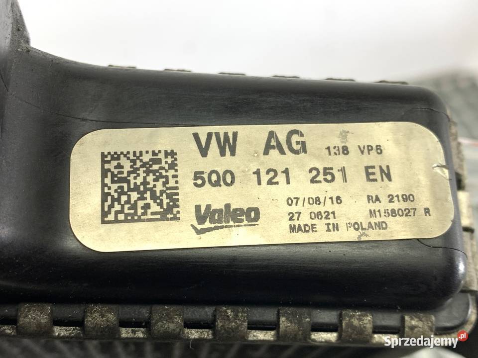 CHŁODNICA WODY VW PASSAT B8 20 190 5Q0121251EN podkarpackie