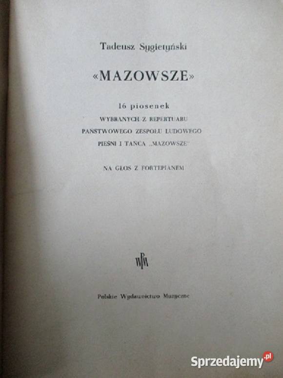 Mazowsze na głos z fortepianem TSygietyński Łódź