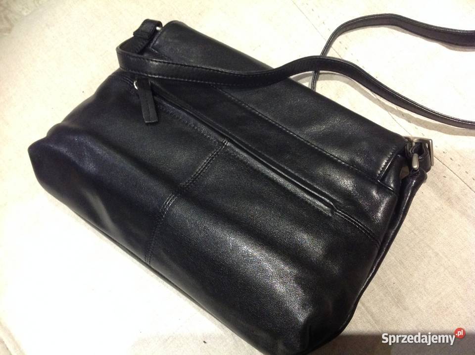 Skórzana Czarna Torebka Damska FANCY na ramię j lubuskie Nowa Sól