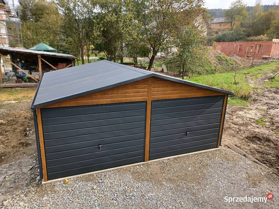 GRAFITOWY Garaż Blaszany 6x6 Garaże Blaszane Sprzedaż