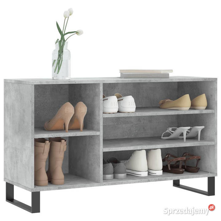 Szafka na buty szarość betonu 102x36x60 WM831424
