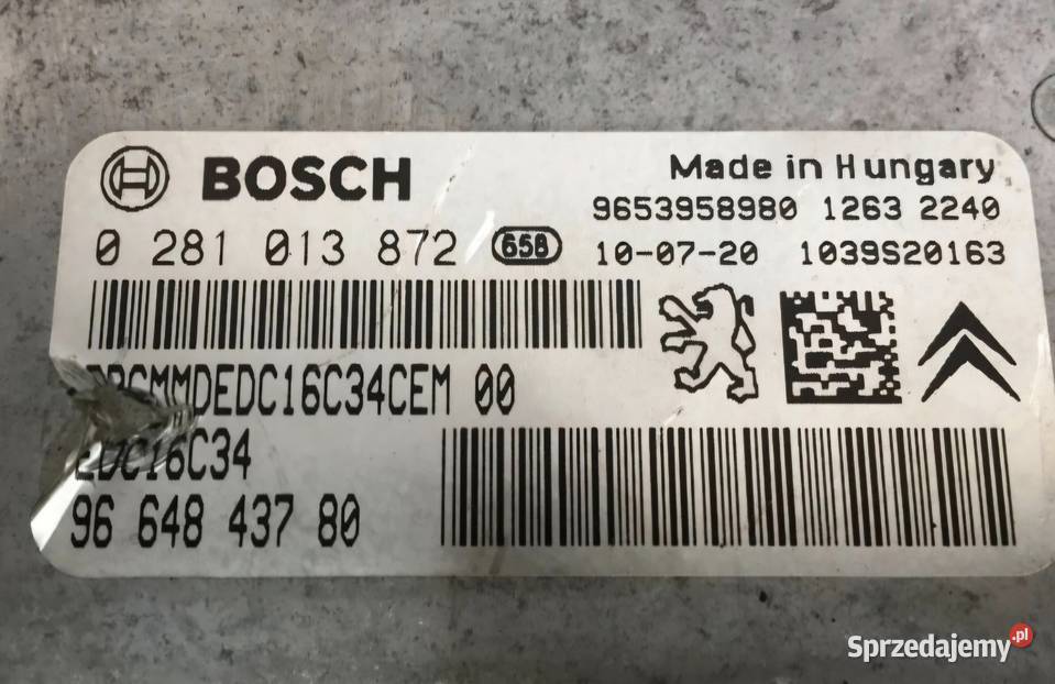 STEROWNIK SILNIKA BERLINGO III PARTNER III 16 Działoszyce