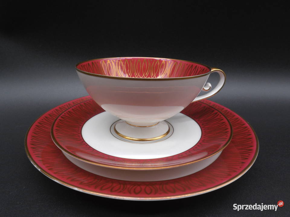 Zestaw śniadaniowy trio z porcelany wielkopolskie Raszków