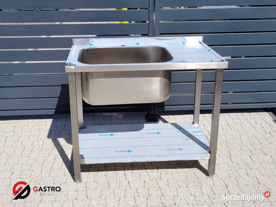 Zlew gastronomiczny z półką 100x60x85 wielkopolskie