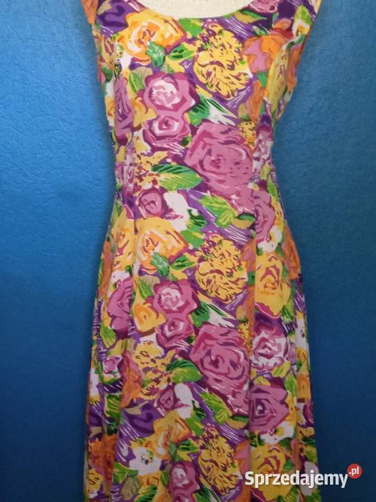 KOLOROWA LETNIA SUKIENECZKA ROZKLOSZOWANA r 40 wielkopolskie Piła
