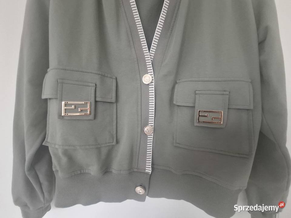 Stylowy kardigankurtka bomberka bawełna LXL Warszawa