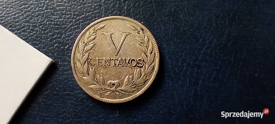 Stare monety 5 cent 1938 Kolumbia Lesko