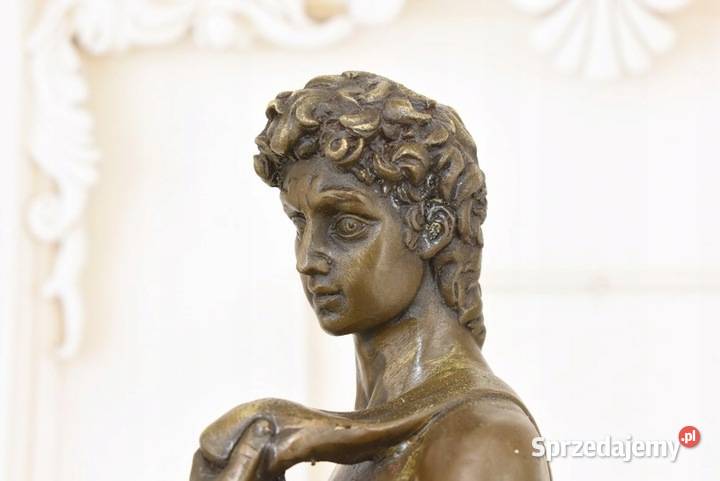 David Postać Mitologiczna Duża Figura z brązu Rzeźby i figury małopolskie Kraków