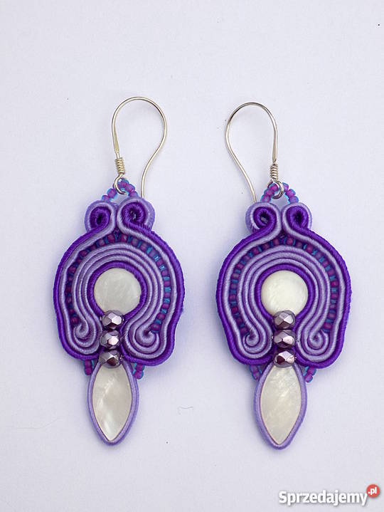 KOLCZYKI SUTASZ FIOLETKI Warszawa