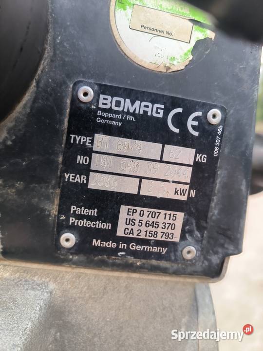 Zagęszczarka stopowa skoczek Bomag silnik Honda Dąbrowa Górnicza