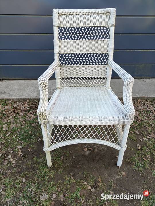 Vintage Krzesło ogrodowe z podłokietnikami z Aleksandrów Łódzki