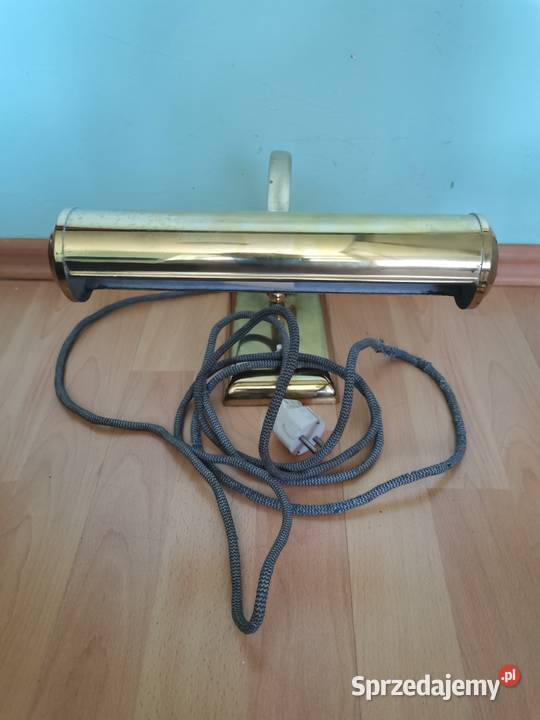 Stara gabinetowa lampa mosiężna z lat 50 tych Kraków