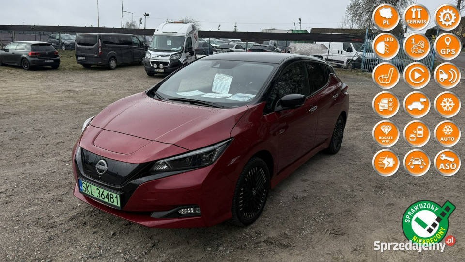Nissan Leaf 62kwh Tekna wersja kamery 360 skóry przyciemniane szyby Motoryzacja Gdańsk