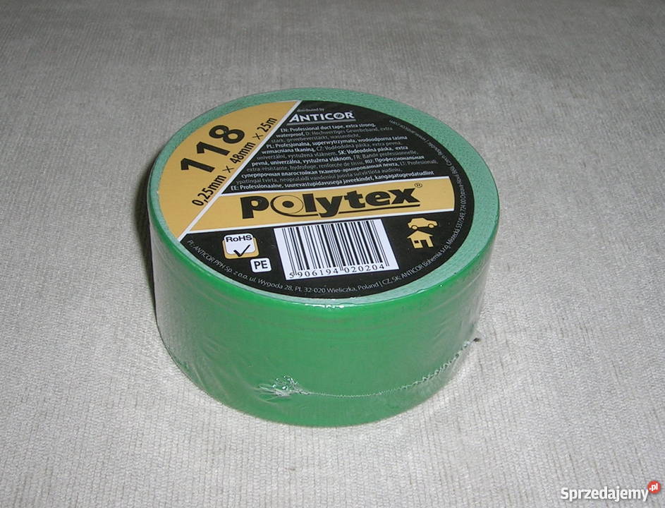 Taśma klejąca wodoodporna 48mm 25m zielona mocna Pozostałe Pozostałe Wyszków