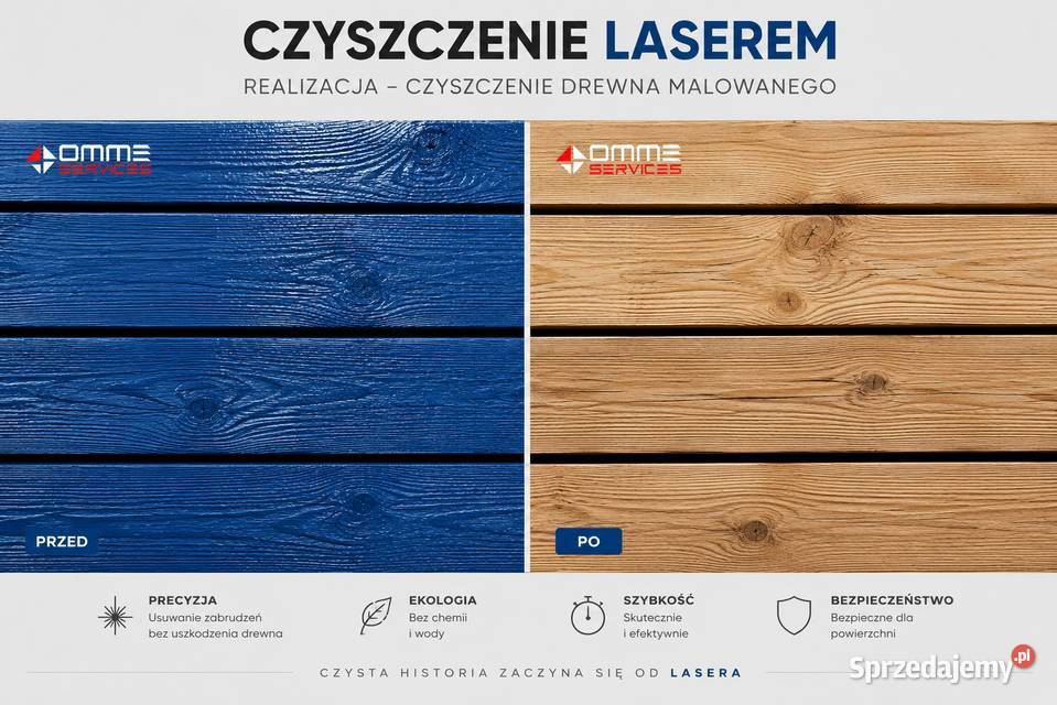 Renowacja drewno kamien cegła metal LASER Toruń sprzedam