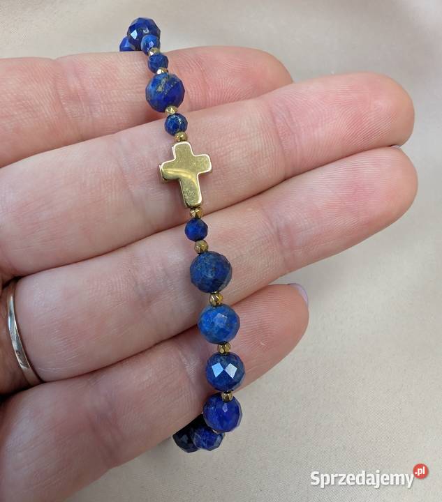 Bransoletka różaniec kamienie lapis lazuli Bielsko-Biała