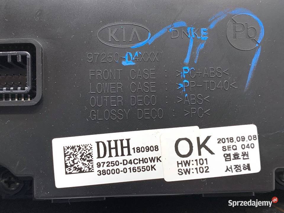 PANEL STEROWANIA NAWIEWU KIA OPTIMA 84730D4240WK osobowe podkarpackie sprzedam