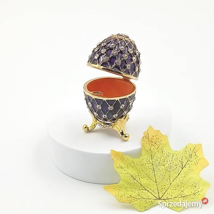 Jajko jajo faberge pojemniki szkatułka fioletowe Zawiercie sprzedam