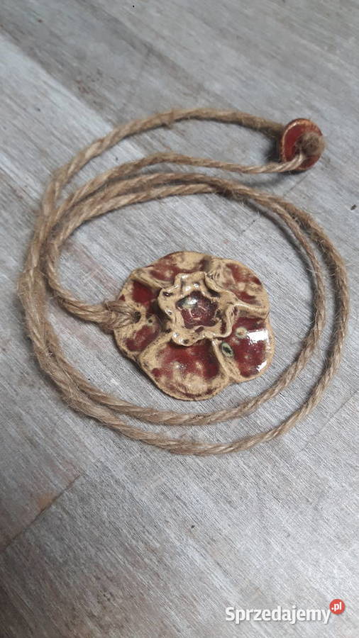Naszyjnik ceramiczny ręcznie wykonany Otwock