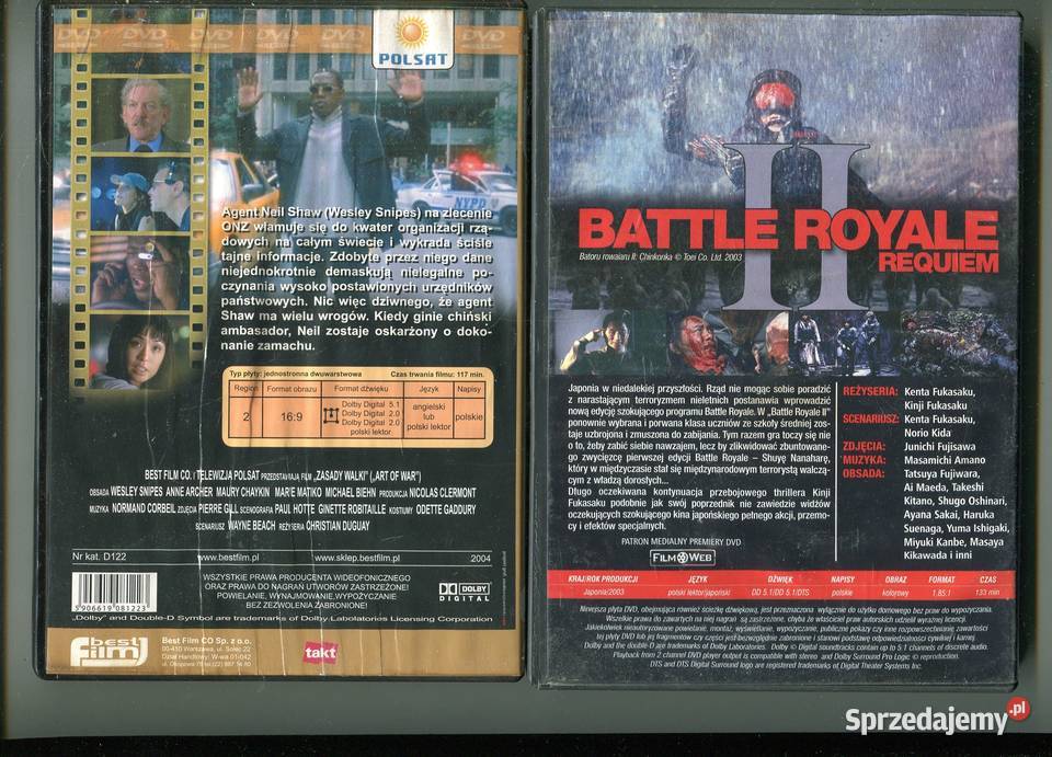 Battle Royale II Zasady walki 2 Filmy DVD Szczecin