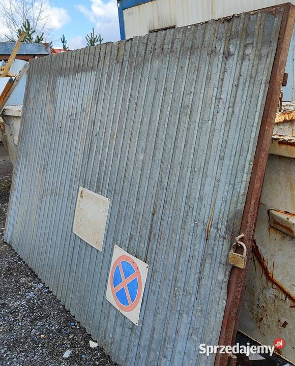 Brama metalowa pełna używana 2 części Kraków Wieliczka