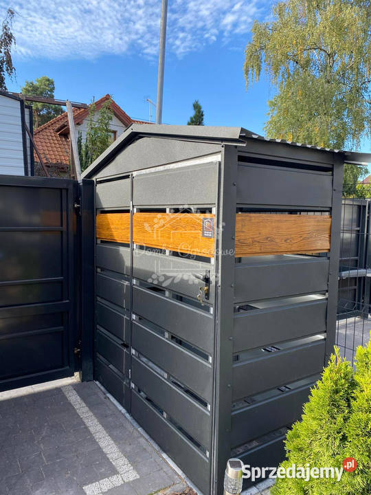 Wiata śmietnikowa 15x05m antracyt dach lubuskie Żary