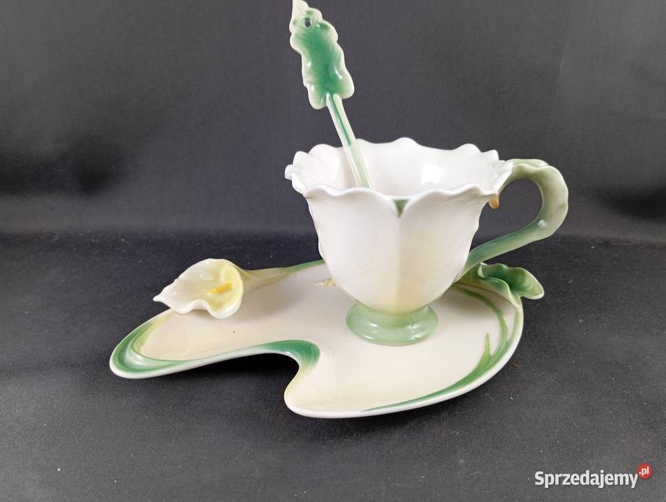 Porcelanowa filiżanka kwiatek Zielona Góra