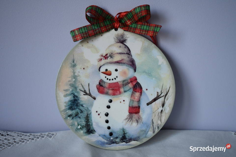 Świąteczna zawieszka decoupage dekoracja prezent mazowieckie Warszawa