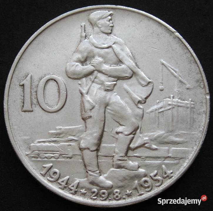 CZECHOSLOWACJA 10 KORON 1954 ROCZNICA POWSTANIA Łódź sprzedam