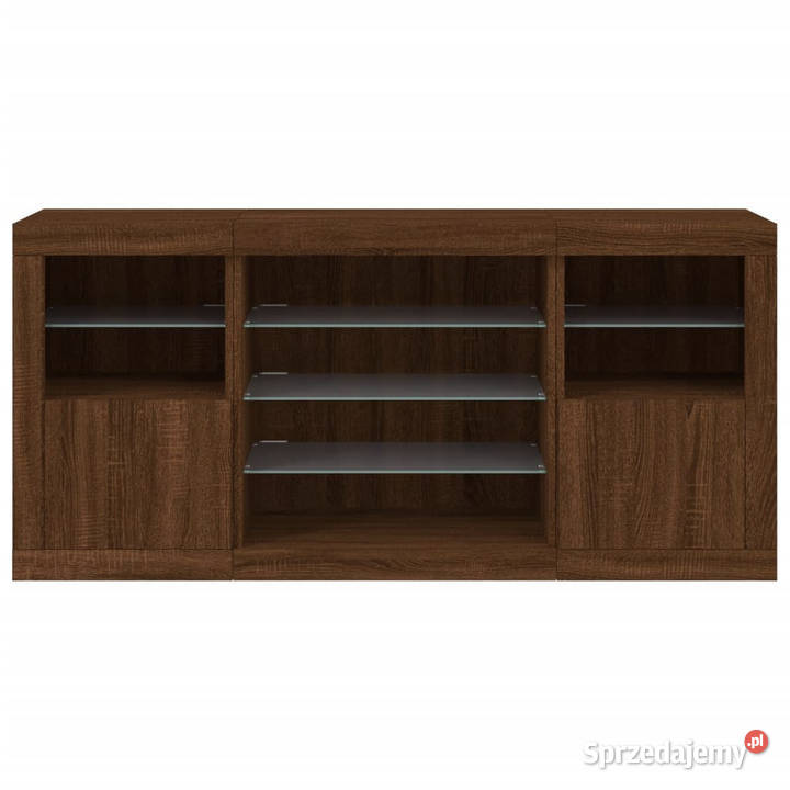Szafka z oświetleniem LED brązowy dąb 1425x37x67 Warszawa