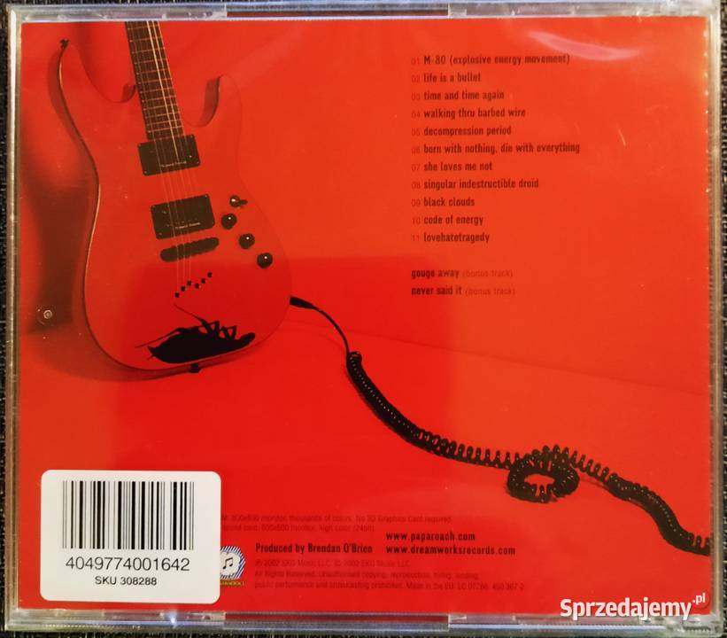 Album CD PAPA ROACH Love hate tragedy Katowice