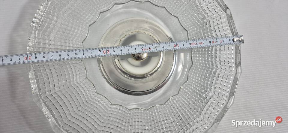 Stylowa Patera Szklana Vintage PRL 30 lubelskie Biłgoraj