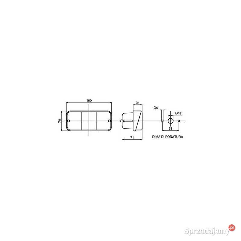 Tylne światło lewe 02818 Kamionna