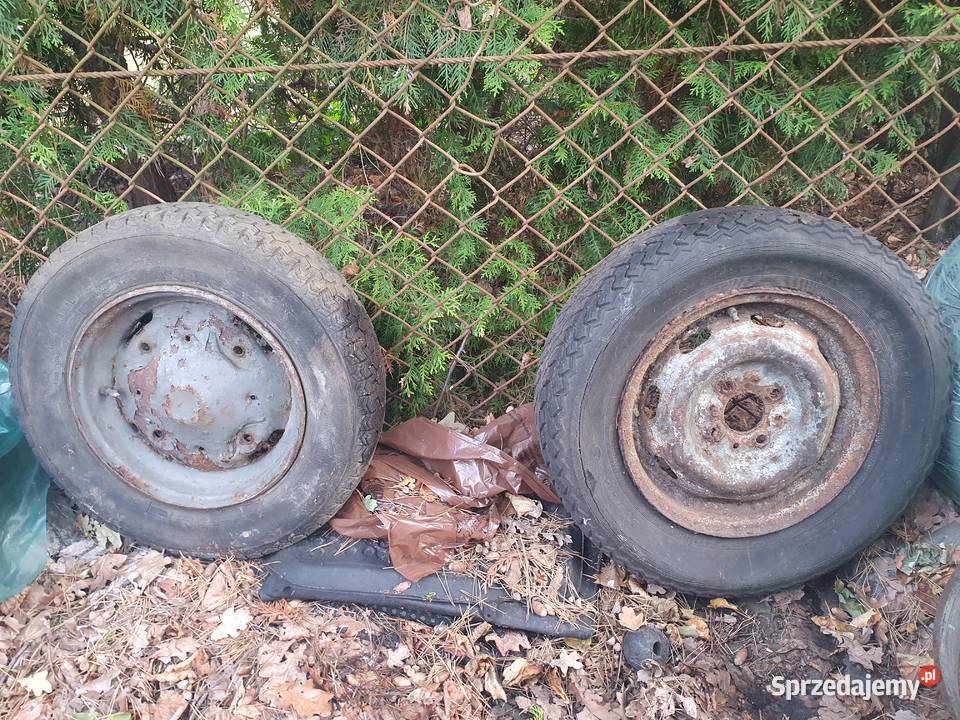 Koła z felgami stare Rekord Wartburg Fiat Samochodowe Warszawa