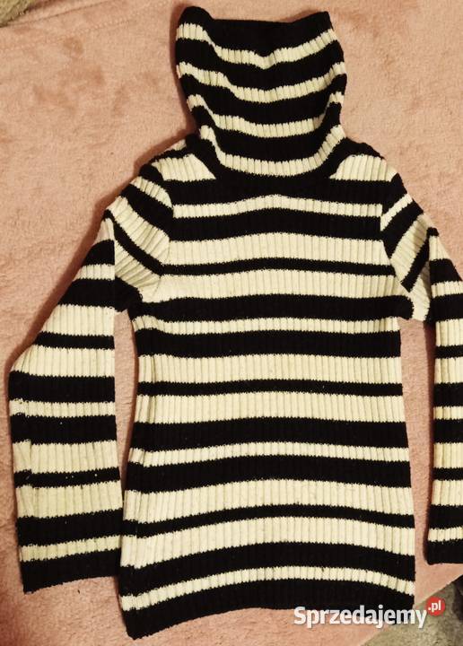 Czarnobiały sweterek golf Cherokee Rybnik