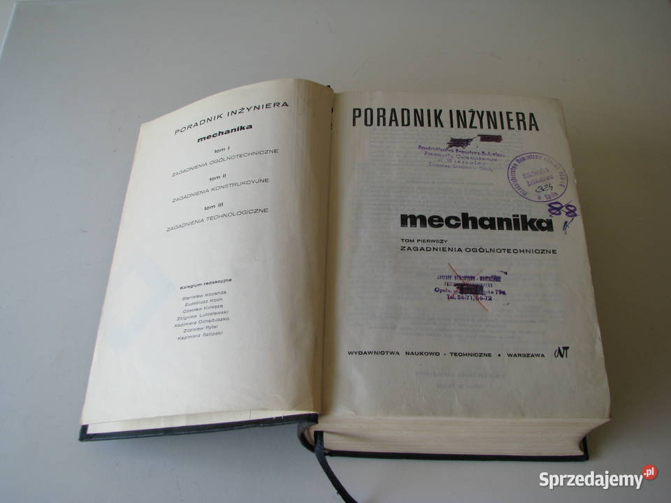 Poradnik Inżyniera Mechanika Tom I małopolskie Brzegi