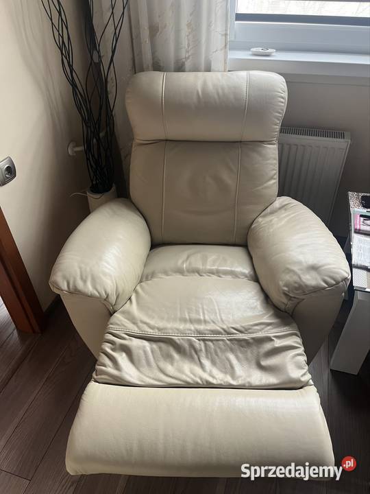 Komplet skórzany wypoczynkowy sofa fotele Oława sprzedam