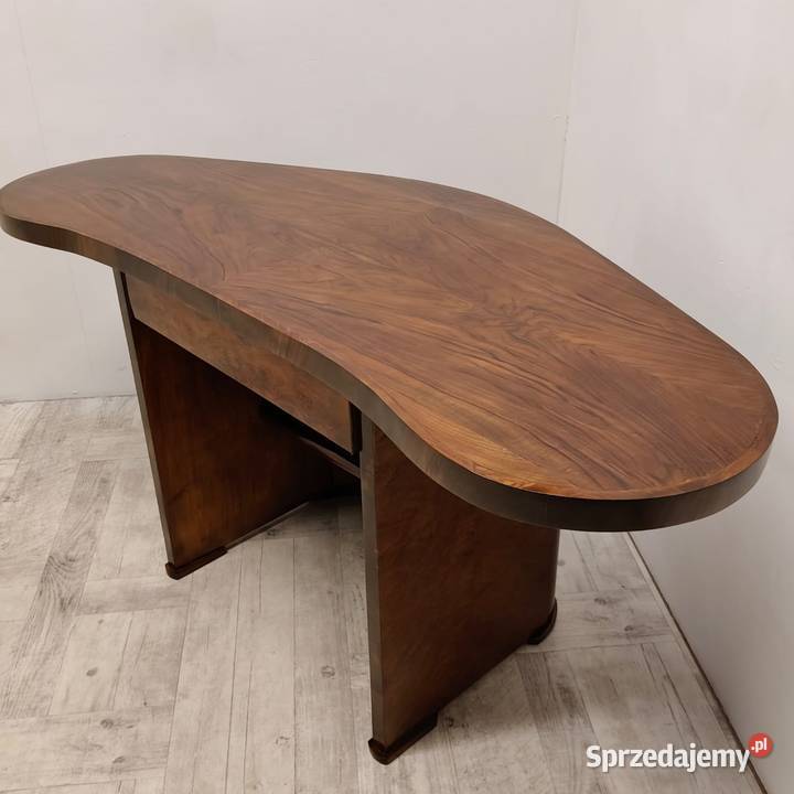 Biurko bumerang art deco design orzech lata 50te Radomsko sprzedam