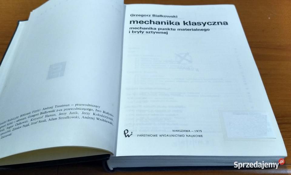 Mechanika klasyczna punktu materialnego i bryły