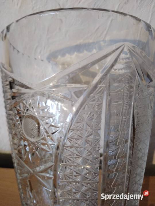 Stary kryształowy wazon zabytek z czasó PRL Dąbrowa Górnicza sprzedam