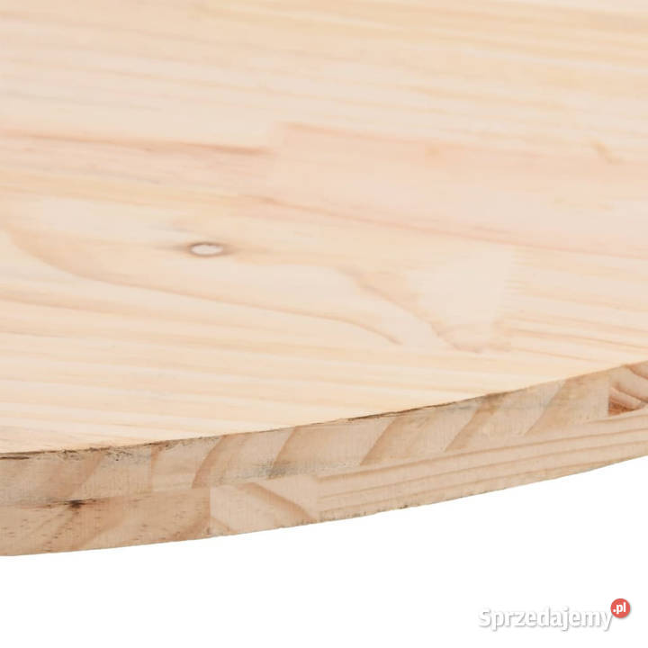 Blat stołu 70x35x25 lite drewno sosnowe owalny