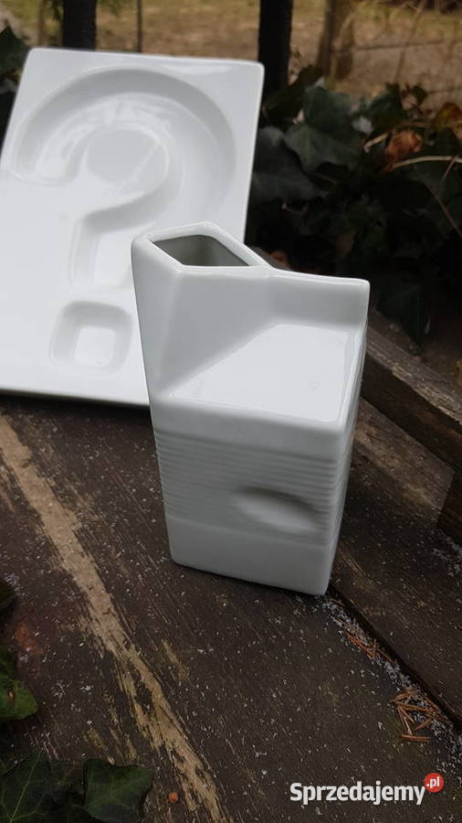 Mlecznik pojemnik wazon ceramiczny biały Myszków sprzedam