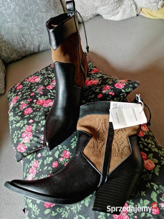 RESERVED Premium SkÓRZANE buty kowbojki NA inna wielkopolskie Leszno