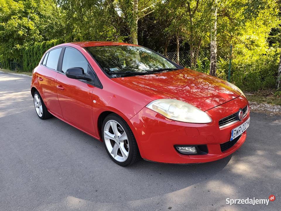 Fiat Bravo 19 120 2008r czerwony Wrocław