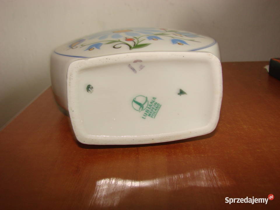 Lubiana wzór kaszubski wazonik Społem PRL Pruszcz Gdański