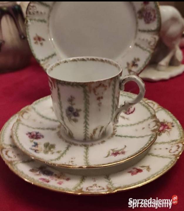 TRIO LIMOGES GERARD RIBIERRE GR Limoges France Porcelana i szkło łódzkie Pabianice sprzedam