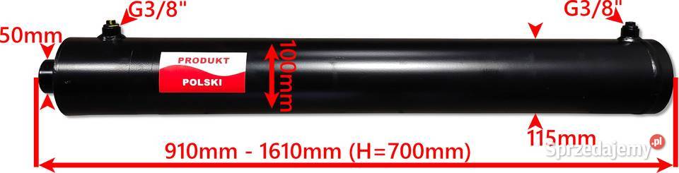 MOCNY Siłownik Cylinder HYDRAULICZNY SMTG 100x50