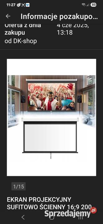 Profesjonalny ekran projekcyjny Czarna Woda