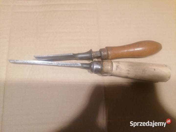 drewniany strug hebel PRL 3 dłuta 2